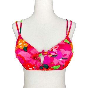 Vintage 60s 70s Mod Flower Power Pointed Cup Bikini Swim Top